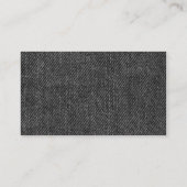 Farbband - Schwarz - verblasster Schwarzer Denim Visitenkarte (Rückseite)