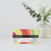 Farbband - Schwarzes - bunter Kreis 01 Visitenkarte (Stehend Vorderseite)