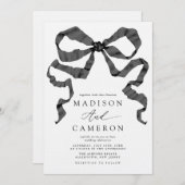 Farbbandleiste Schwarz und Weiß eingestellt Einladung (Vorne/Hinten)