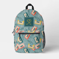 Farbbandmuster Monogramm Blau