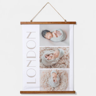 Farbbandplatte für Foto mit Streifen bearbeitet Wandteppich Mit Holzrahmen