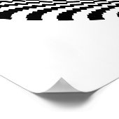 Farbbare optische Blockspirale Poster (Ecke)