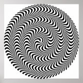 Farbbare optische Blockspirale Poster (Vorne)