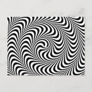 Farbbare optische Blockspirale Postkarte