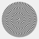 Farbbare optische Blockspirale Runder Aufkleber (Vorderseite)