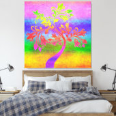 Farbbaum Leinwanddruck (Insitu (Schlafzimmer))