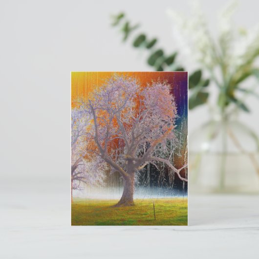 Farbbaum Postkarte (Stehend Vorderseite)
