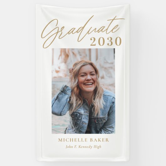 FARBBBanner für den Abschluss mit Charm EDITABLE Banner (Vertikal)