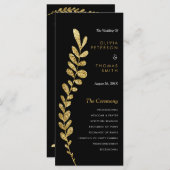 Farbbearbeitbare Imitate Gold Leaf Hochzeitsprogra Programm (Vorne/Hinten)