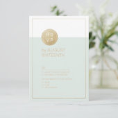 Farbbearbeitbare minimalistische moderne Hochzeit  RSVP Karte (Stehend Vorderseite)