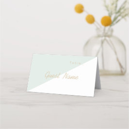 Farbbearbeitbare Minze minimalistisch moderne Plat Platzkarte