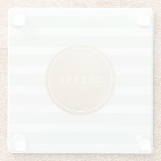 Farbbearbeitbare, moderne, einfache Beizen Pfeffer Glasuntersetzer (Rückseite)