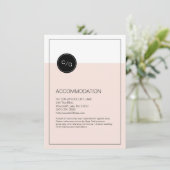 Farbbearbeitbare moderne Hochzeitskarte Begleitkarte (Stehend Vorderseite)