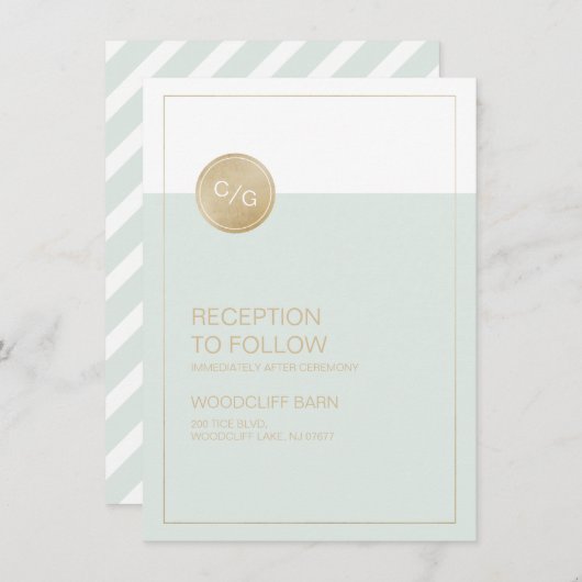 Farbbearbeitbare moderne Hochzeitskarte Begleitkarte (Vorne/Hinten)