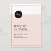 Farbbearbeitbare moderne Hochzeitskarte Begleitkarte (Vorderseite)