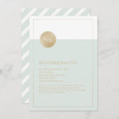 Farbbearbeitbare moderne Hochzeitskarte Begleitkarte (Vorne/Hinten)