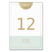 Farbbearbeitbare moderne minimalistische Tischnumm Tischnummer (Rückseite)