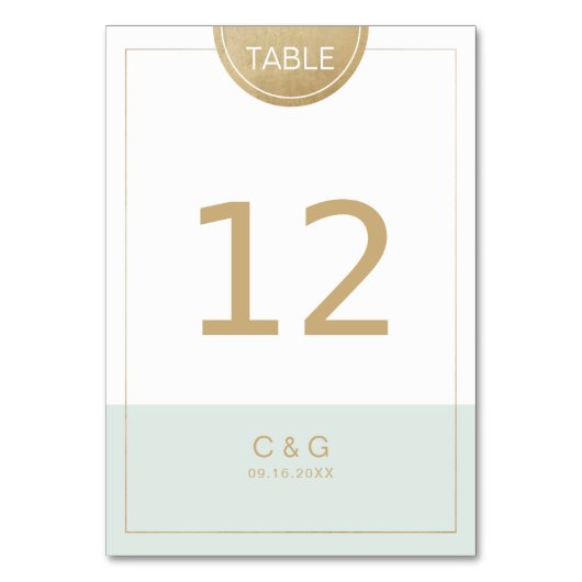 Farbbearbeitbare moderne minimalistische Tischnumm Tischnummer (Rückseite)