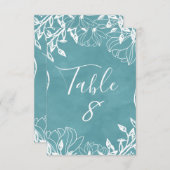 Farbbearbeitbare Tischnummern für das Blumenwasser (Vorne/Hinten)