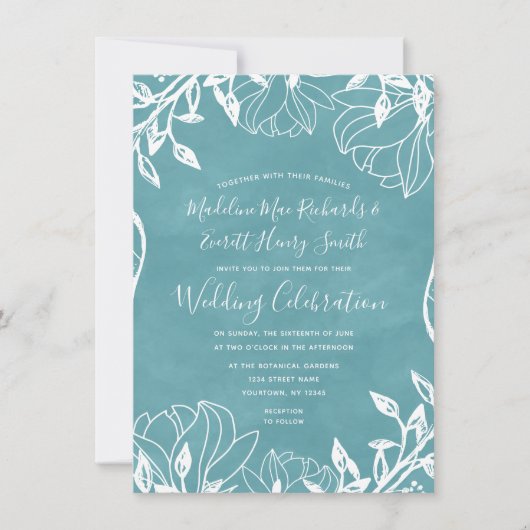 Farbbearbeitbarer Hintergrund - Einladung zur Hoch (Vorderseite)