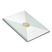 Farbbearbeitbares Monogramm modernes Gästebuch für Notizblock (Rechte Seite)