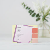 Farbbeispiele und Anmerkungen Visitenkarte (Stehend Vorderseite)