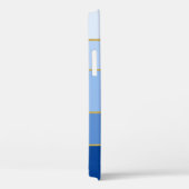 Farbbereiche des Mit Monogramm Blue Ombre-Farbbloc Case-Mate iPhone Hülle (Rückseite / Rechts)