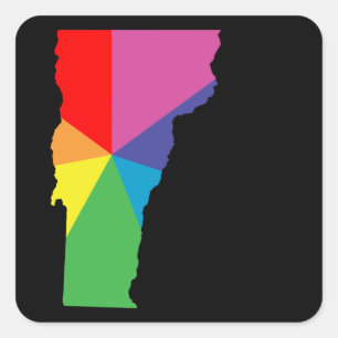 Farbberge Quadratischer Aufkleber