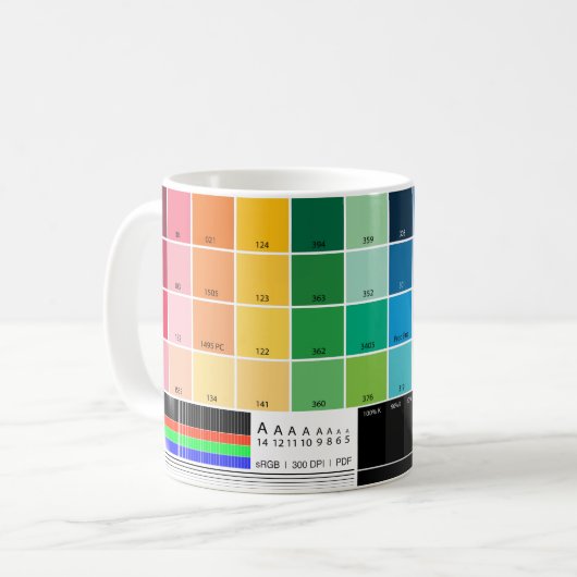 Farbbeweis-Tasse Kaffeetasse (Vorderseite Links)