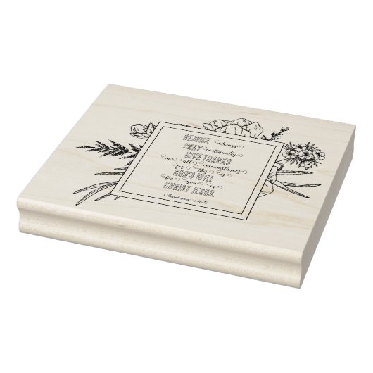 Farbbibelverse für Erntedank 1 Thess. 5 Gummistempel (Stempel)