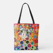 FARBBIG ABSTRAKT ZEICHNEND CAT TASCHE (Rückseite)