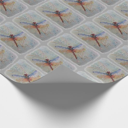 FARBBIG DRAGONFLY GESCHENKPAPIER (Ecke)