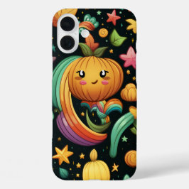 FARBBIG UND GLÜCKLICH HALLOWEEN PUMPKINS iPhone 16 PLUS HÜLLE