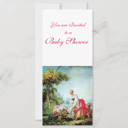 FARBBIGE BABY DUSCHE EINLADUNG (Vorderseite)