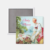 FARBBIGE BABY DUSCHE MAGNET (Vorderseite/Rückseite)