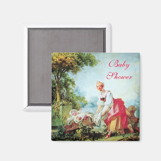 FARBBIGE BABY DUSCHE MAGNET (Vorderseite/Rückseite)