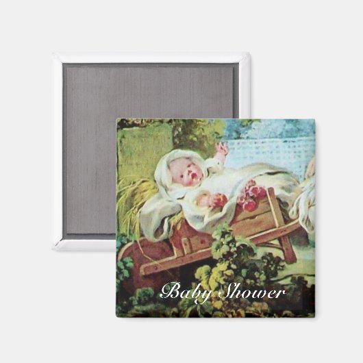 FARBBIGE BABY DUSCHE MAGNET (Vorderseite/Rückseite)