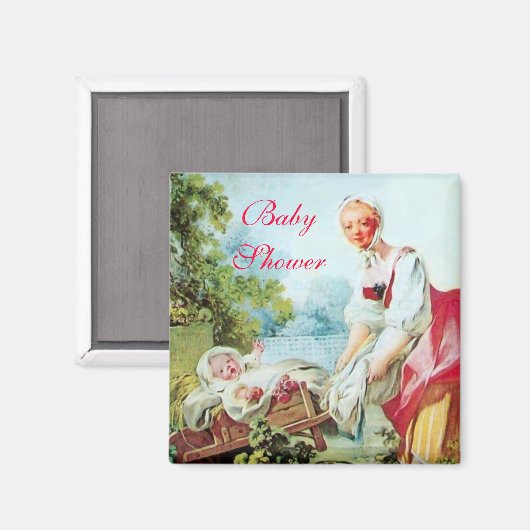 FARBBIGE BABY DUSCHE MAGNET (Vorderseite/Rückseite)