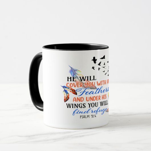FARBBIGE CHRISTLICHE QUOTE TASSE (Vorderseite Links)