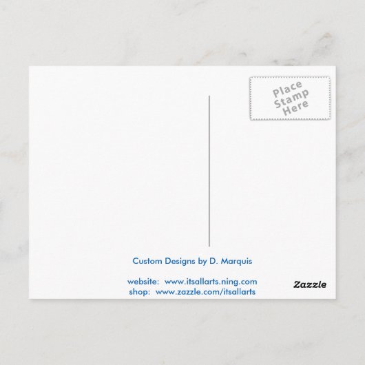 FARBBIGE FLORA POSTCARD POSTKARTE (Rückseite)