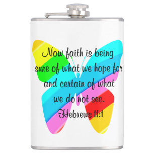 FARBBIGE HEBREWS 11:1-BUTTERFLY-DESIGN FLACHMANN