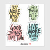 FARBBIGE INSPIRATIONSQUOTE AUFKLEBER (Blatt)