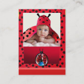 FARBBIGE LADYBUG-MONOGRAMM-FOTOVORLAGE VISITENKARTE (Rückseite)