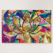 FARBBIGE LOTUS-BLUME PUZZLE (Horizontal)