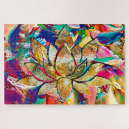 FARBBIGE LOTUS-BLUME PUZZLE