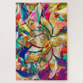 FARBBIGE LOTUS-BLUME PUZZLE (Vertikal)