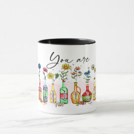 FARBBIGE MOTIVIEREND QUOTE TASSE