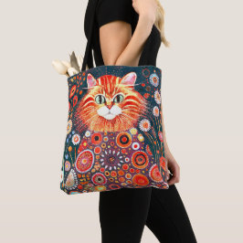 FARBBIGE NIEDLICHE KUNSTGESTALTUNG CAT TASCHE