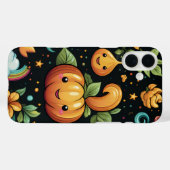 FARBBIGE UND GLÜCKLICHE HALLOWEEN PUMPKINS & BLUME Case-Mate iPhone HÜLLE (Rückseite (Horizontal))