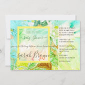 FARBBIGE VINTAGE FERNSEHDUSCHE EINLADUNG (Vorderseite)